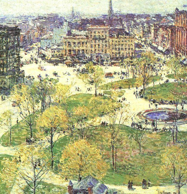 Union Square in Spring, Childe Hassam